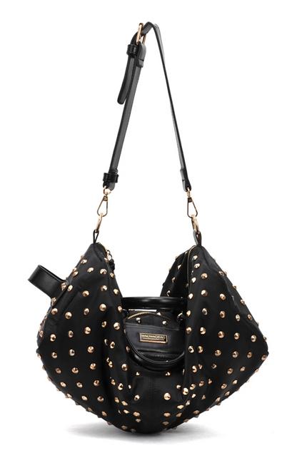 Oasap Rivet Embellished Double Handle Shoulder Bag