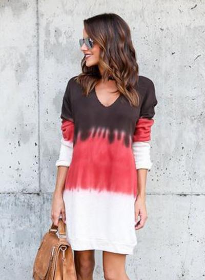 Oasap Fashion Ombre Keyhole Knit Dress