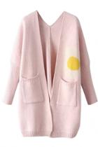 Oasap Cute Cartoon Print Long Sweater Cardigan Coat