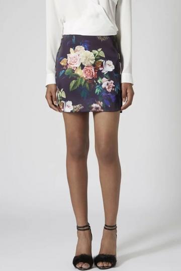 Oasap Digital Floral Print Mini Skirt