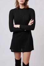 Oasap Casual Solid Color Slim Fit Ribbed Dress