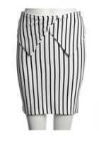 Oasap Hip Hugging Mini Skirt With Vertical Stripes