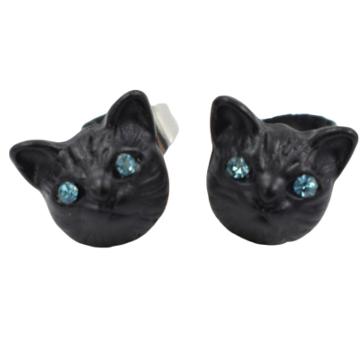 Oasap Women's Cute Black Cartoon Cat Stud Earrings