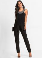 Oasap Fashion Elegant Sleeveless Round Neck Women Jumpsuits With Drills