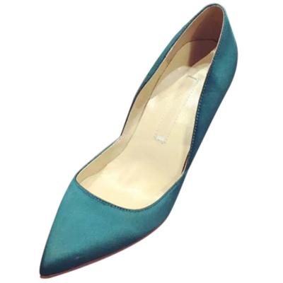 Oasap Pointed Toe Stiletto Heels Slip-on Satin Pumps