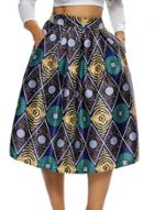 Oasap High Waist Printed A-lined Midi Skirt