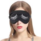 Oasap Breathable Pure Silk Eye Mask With Eyelashes Pattern