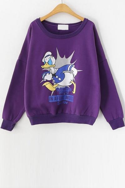 Oasap Lovely Cartoon Fleece Sweatshirt