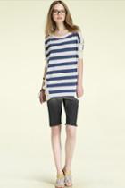 Oasap Washed Medium Length Shorts With Raw Edged Trim