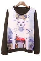 Oasap Street-chic Bold Sweatshirt