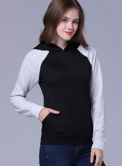 Oasap Classic Color Block Long Sleeve Hoodie