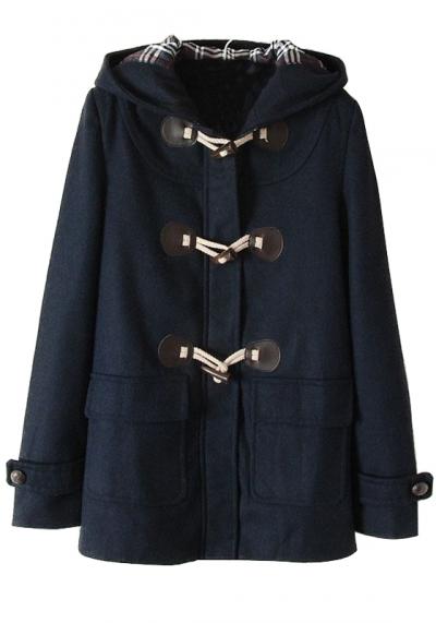 Oasap Women's Fashion Hooded Duffle Coat With Pockets