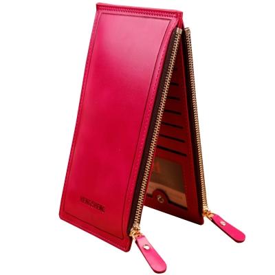 Oasap Pu Leather Zipper Cash Card Long Purse
