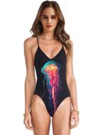 Oasap Spaghetti Strap Jellyfish Printed One Piece Swimsuit