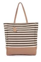 Oasap Oversized Elegant Stripes Detail Shoulder Bag