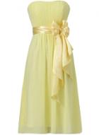 Oasap Women's Strapless Cocktail Party Bridesmaid Dress With Bowknot