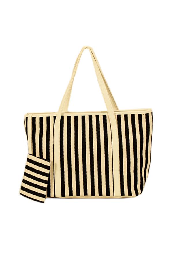 Oasap Simple Bucket Shaped Shoulder Bag With Stripes