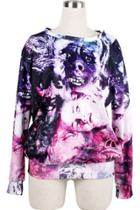 Oasap Street-chic Horrible Pattern Sweatshirt