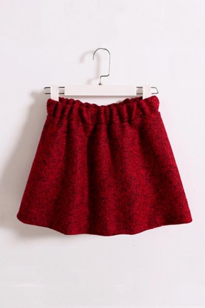 Oasap Thickened Elastic Waist A-shaped Skirt