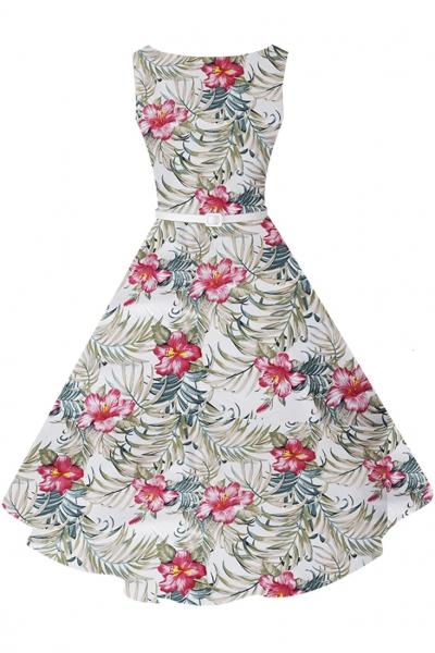 Oasap Chic Floral Sleeveless Swing Dress
