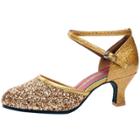 Oasap Sequins Ankle Cross Strappy Latin Dance Shoes