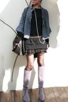 Oasap Tiered Ruffle Binding Trim Mini Skirt