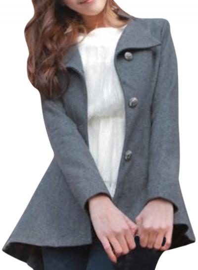 Oasap Women's Fashion Long Sleeve Single Breasted Irregular Coat