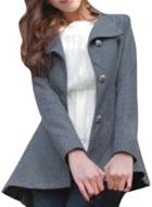 Oasap Women's Fashion Long Sleeve Single Breasted Irregular Coat