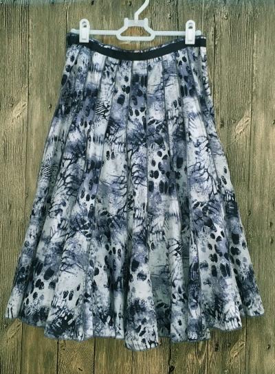 Oasap Vintage Elastic Waist A-line Midi Skirt