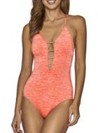 Oasap Spaghetti Strap Backless One Piece Swimsuit