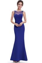 Oasap Women's Fitted Sweetheart Evening Dress With Illusion Neckline