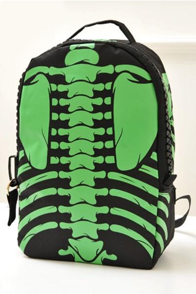 Oasap Bold Bone Print Backpacks