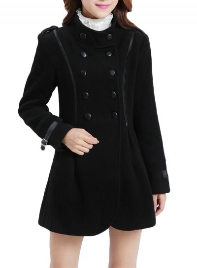 Oasap Women's Fashion Winter Double Breasted Woolen Trench Coat
