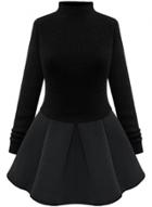 Oasap Casual Long Sleeves Fit Flare Sweater Dress