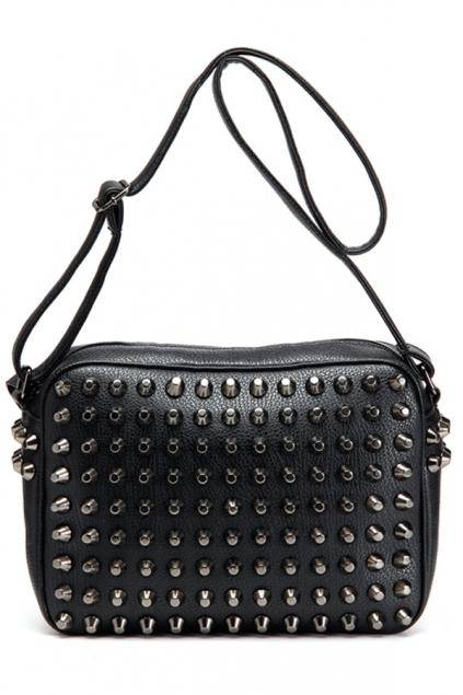 Oasap Pu Riveted Handbag