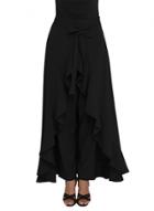 Oasap Fashion Chiffon Tie-waist Ruffle Palazzo Pants
