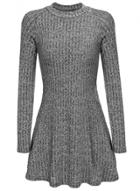 Oasap Fashion Long Sleeve A-line Knit Sweater Dress