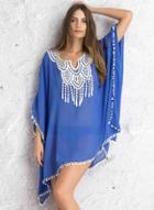Oasap Batwing Sleeve Chiffon Cover-up Bikini Swimwear