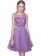 Oasap Women's Sleeveless Back Lace-up Bridesmaid Party Cocktail Dress