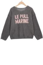 Oasap Le Pull Marine Fuzzy Sweatshirt