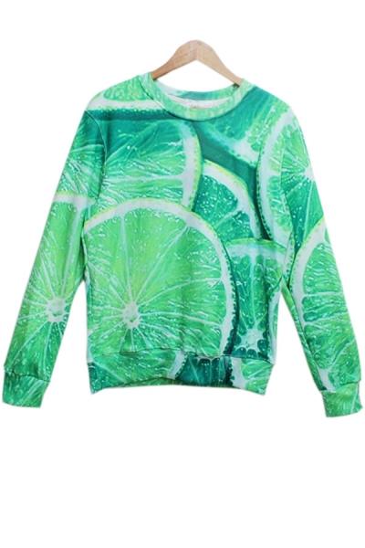 Oasap Lemon Fleece Sweatshirt