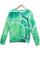 Oasap Lemon Fleece Sweatshirt