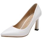 Oasap Low Cut Pointed Toe Slip On Square Heels Pumps