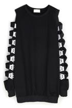Oasap Oversize Caged-sleeves Sweatshirt