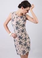 Oasap Fashion Sleeveless Floral Slim Fit Dress