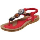 Oasap Boho Slingback Slip-on Beaded Flat Sandals