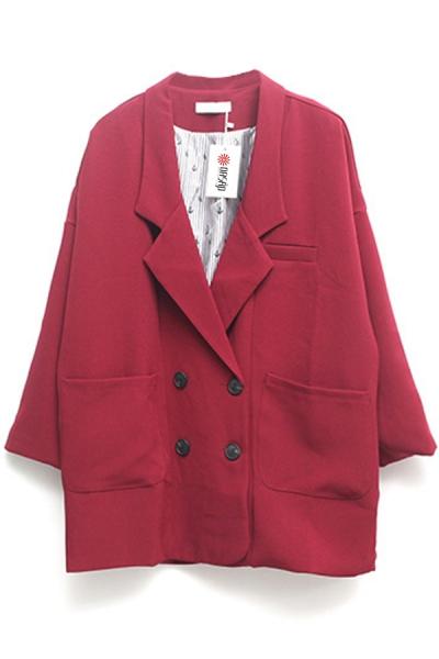 Oasap Glamorous Double-breasted Trench Coat