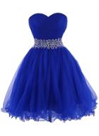 Oasap Sweetheart Strapless A-line Cocktail Dress