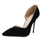 Oasap Pointed Toe High Heels Hollow Out Solid Color Pumps