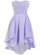 Oasap Strapless High Low Cocktail Bridesmaid Dress